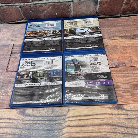 Jurassic Park Lot of 4 Blu-Rays + Digital Codes Movies 1-4 Steven Spielberg - Picture 4 of 6